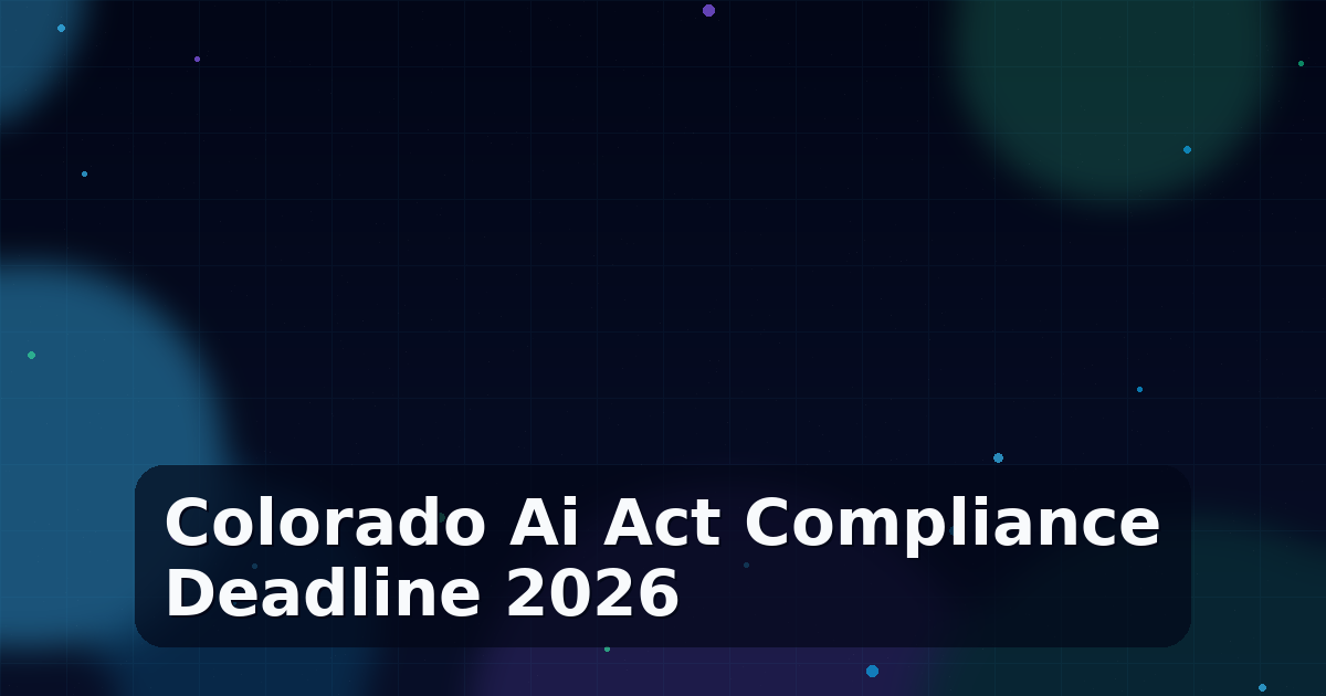 Colorado AI Act Compliance: Under 90 Days to the June 30 Deadline