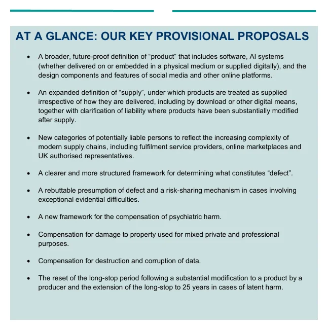 Law Commission summary of Consultation Paper 279, page 6: at a glance, the key provisional proposals