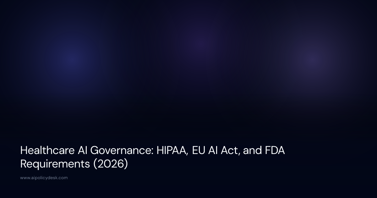 Healthcare AI Governance: HIPAA, EU AI Act, and FDA Requirements (2026)