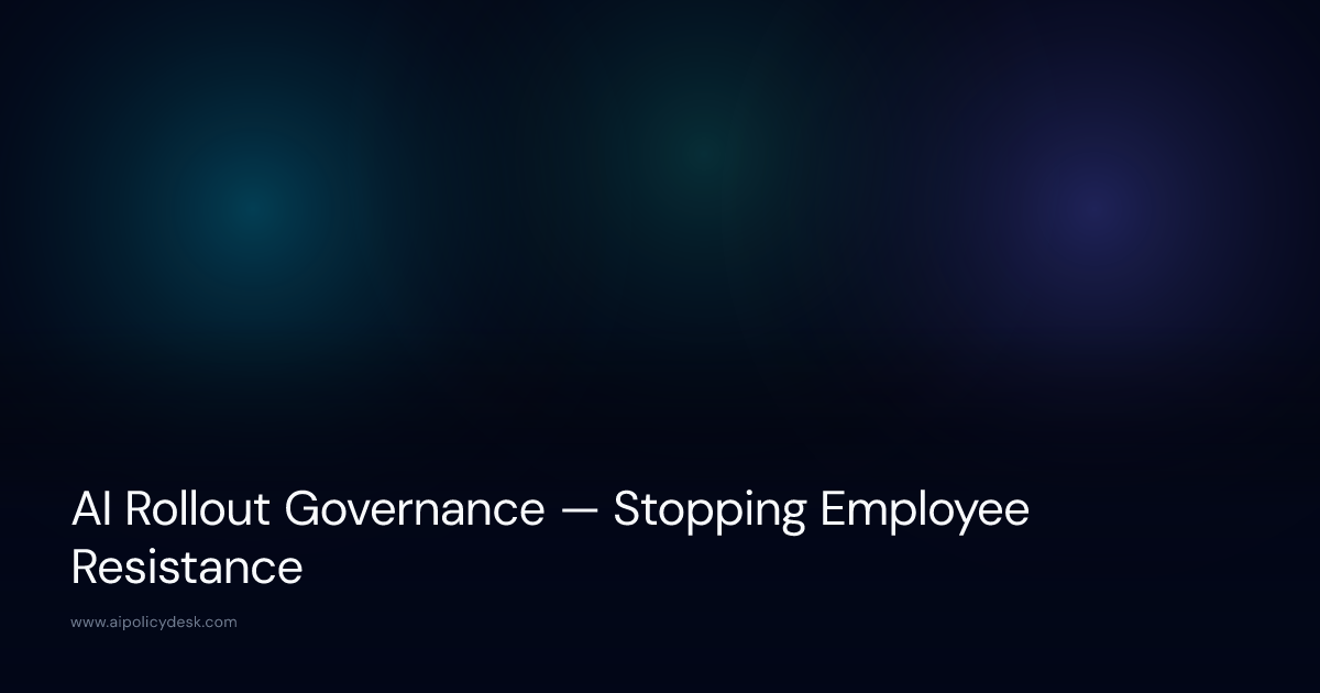 AI Rollout Governance — Stopping Employee Resistance