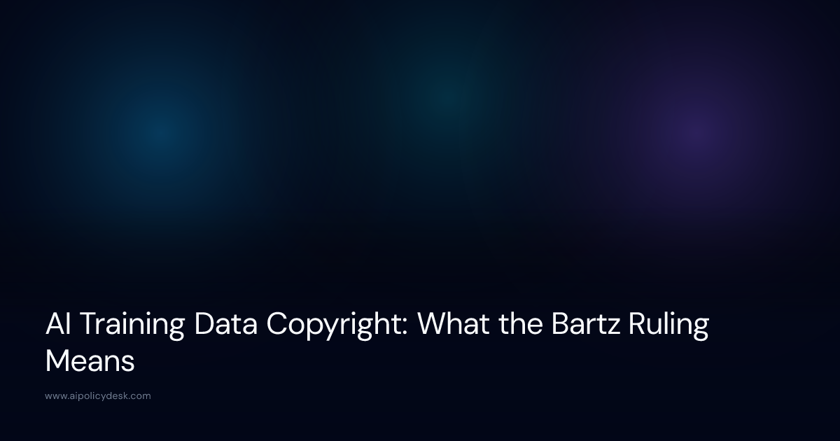 AI Training Data Copyright: What the Bartz Ruling Means