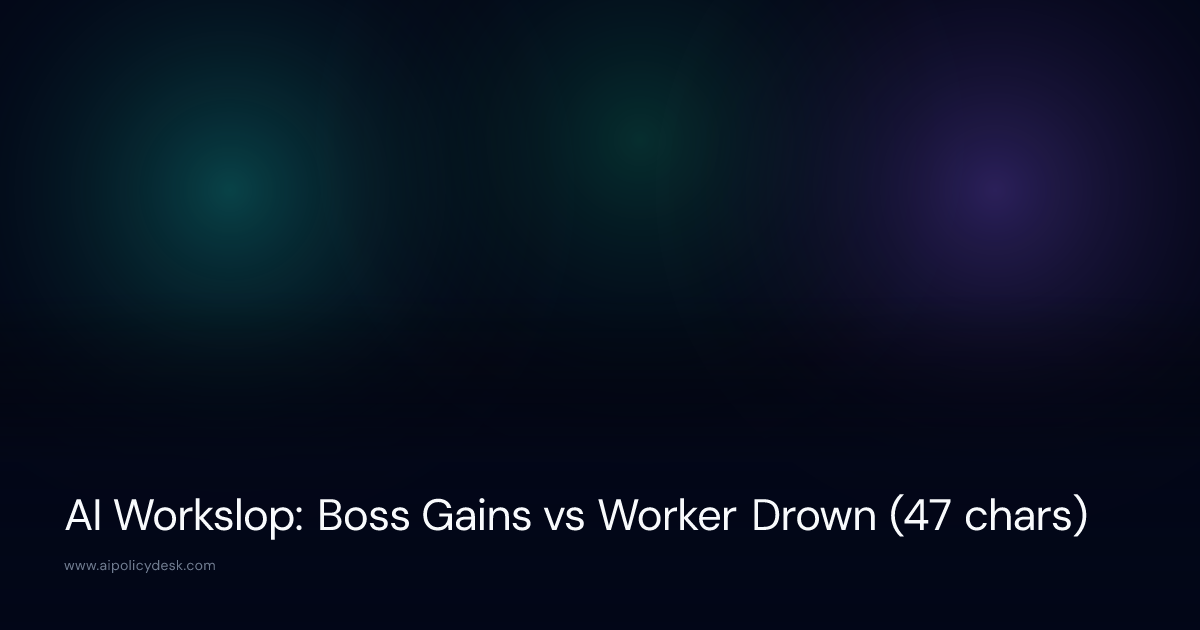 AI Workslop: Boss Gains vs Worker Drown (47 chars)
