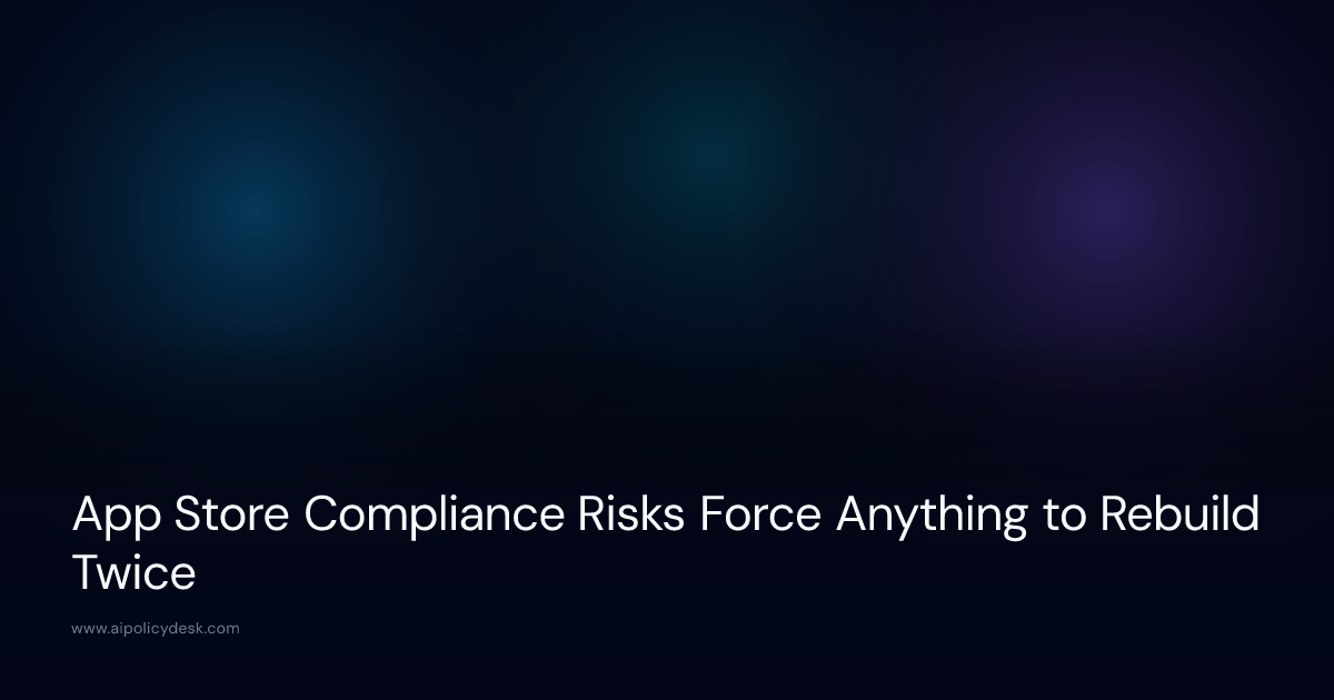 App Store Compliance Risks Force Anything to Rebuild Twice