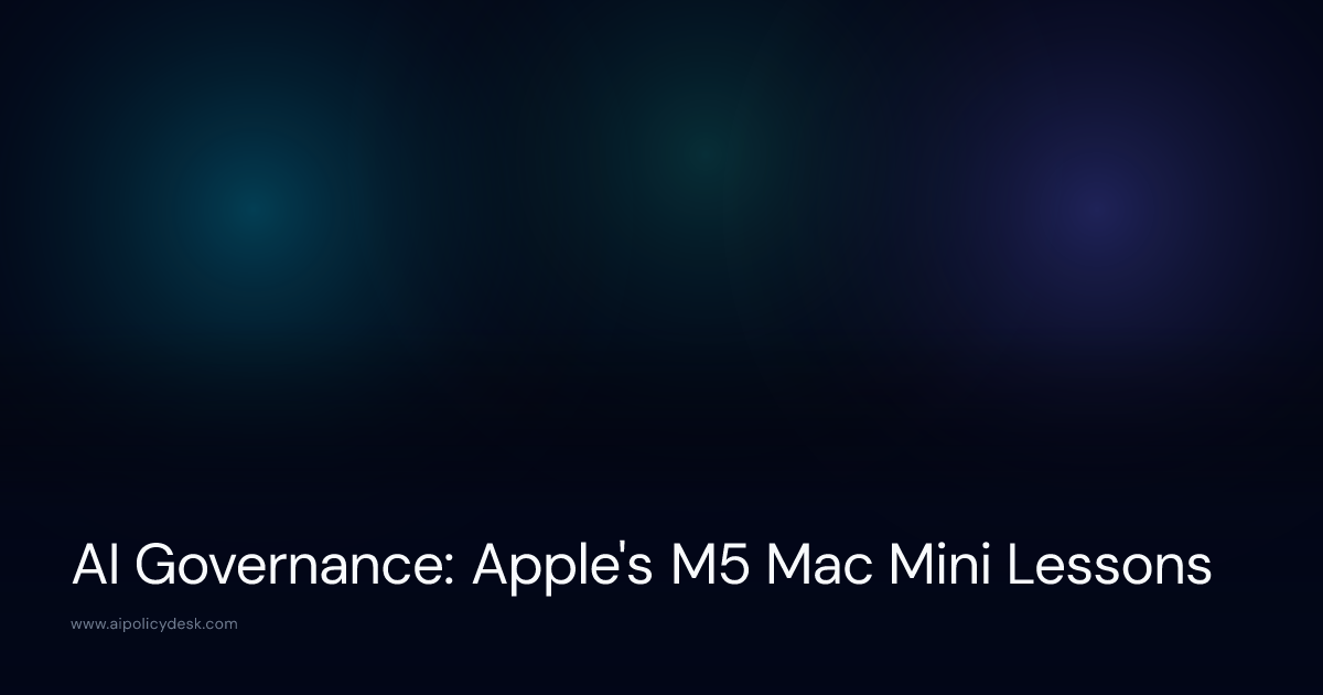 AI Governance: Apple's M5 Mac Mini Lessons