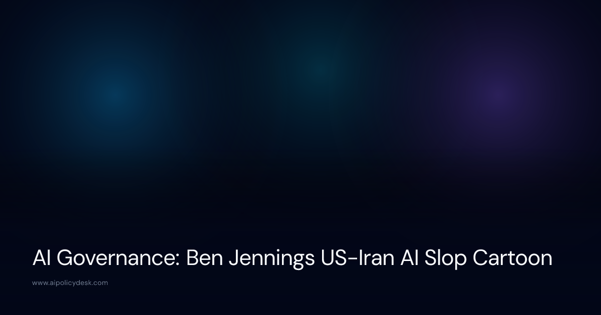 AI Governance: Ben Jennings US-Iran AI Slop Cartoon
