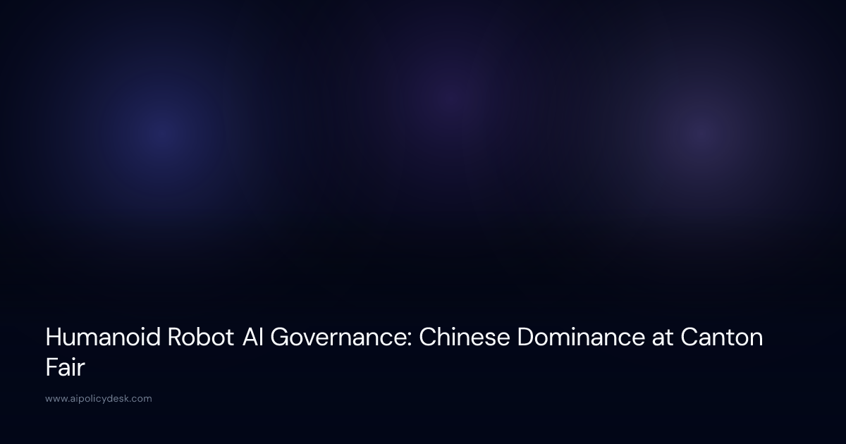 Humanoid Robot AI Governance: Chinese Dominance at Canton Fair