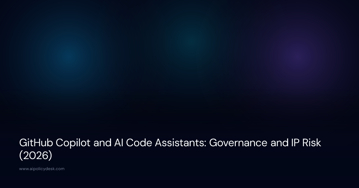 GitHub Copilot and AI Code Assistants: Governance and IP Risk (2026)