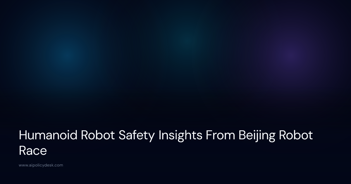 Humanoid Robot Safety Insights From Beijing Robot Race