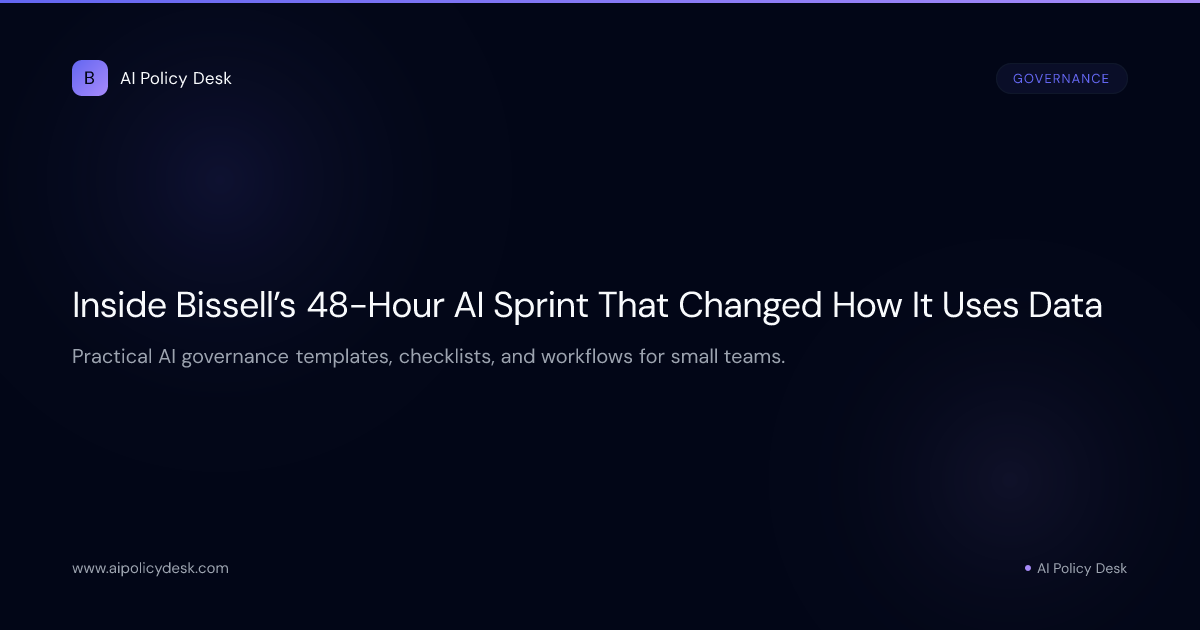 Inside Bissell’s 48-Hour AI Sprint That Changed How It Uses Data