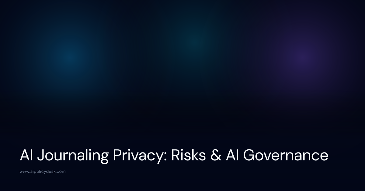 AI Journaling Privacy: Risks & AI Governance