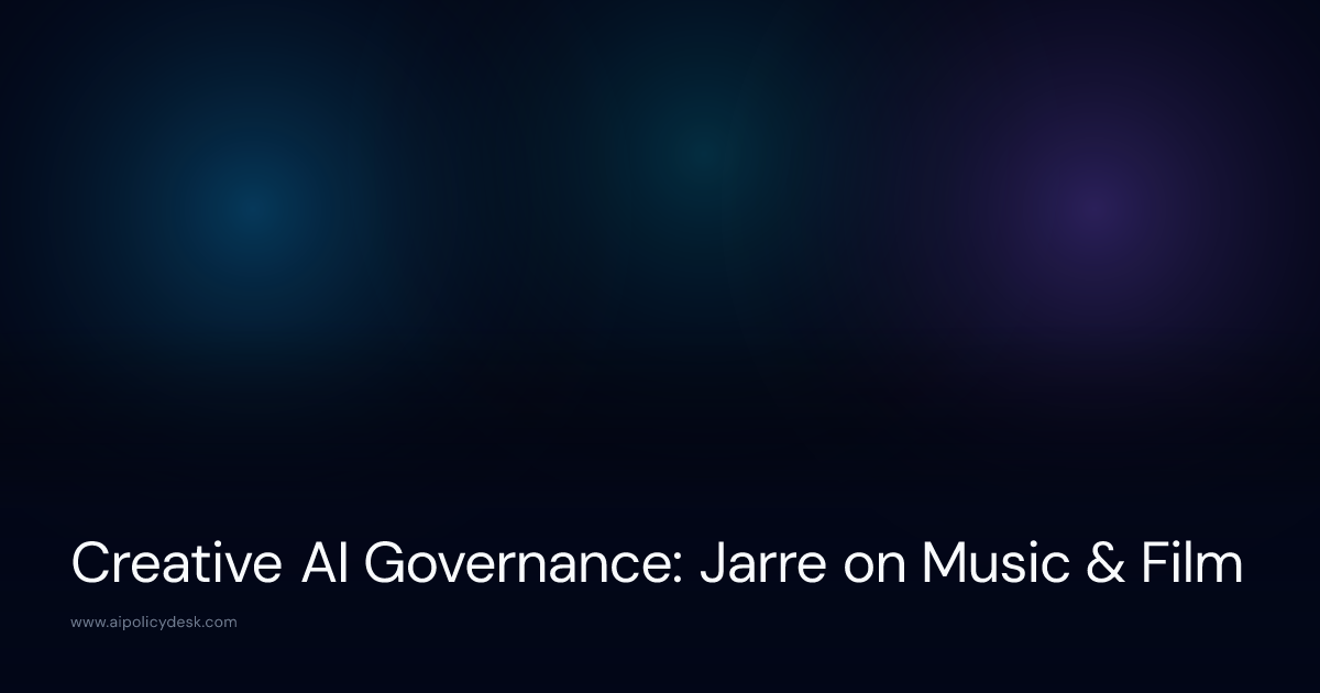 Creative AI Governance: Jarre on Music & Film