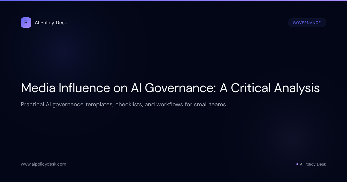 Media Influence on AI Governance: A Critical Analysis