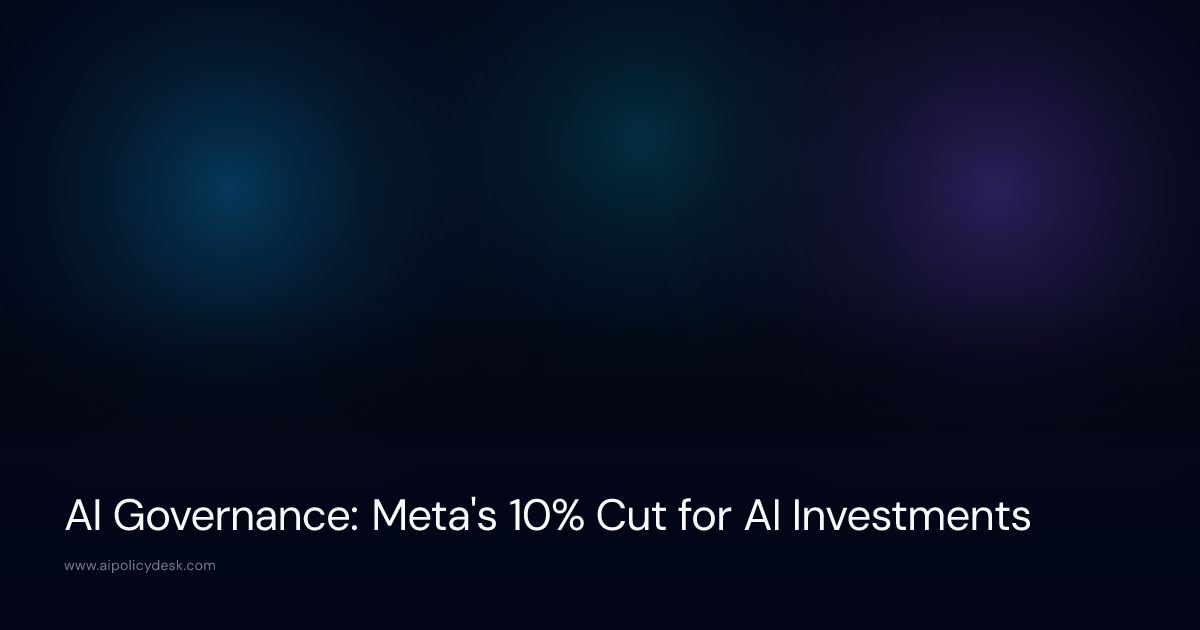 AI Governance: Meta's 10% Cut for AI Investments