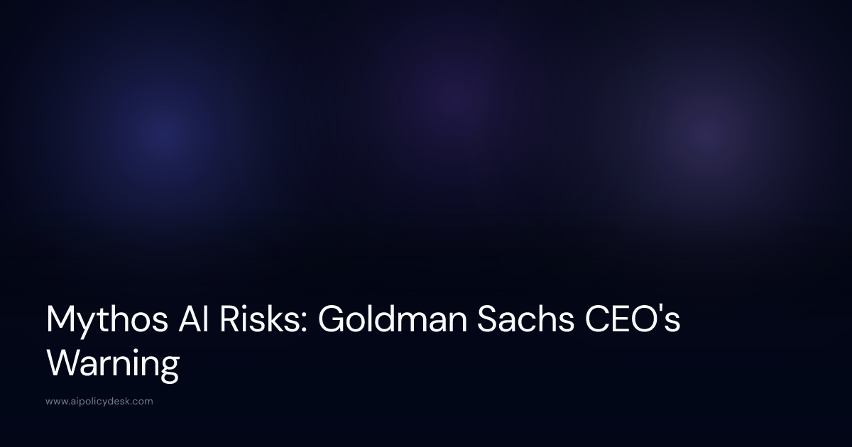 Mythos AI Risks: Goldman Sachs CEO's Warning