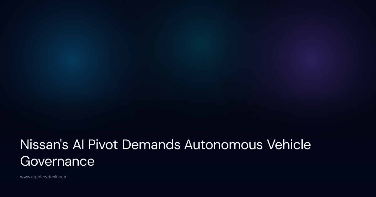 Nissan's AI Pivot Demands Autonomous Vehicle Governance