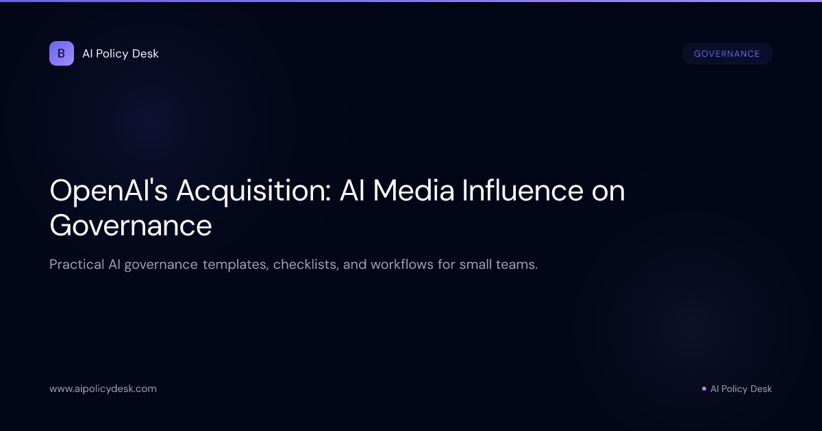 OpenAI's Acquisition: AI Media Influence on Governance