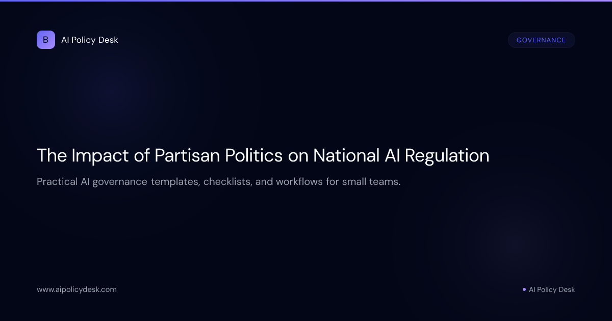 The Impact of Partisan Politics on National AI Regulation