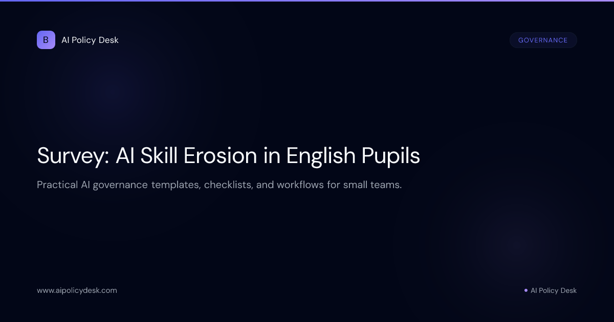 Survey: AI Skill Erosion in English Pupils