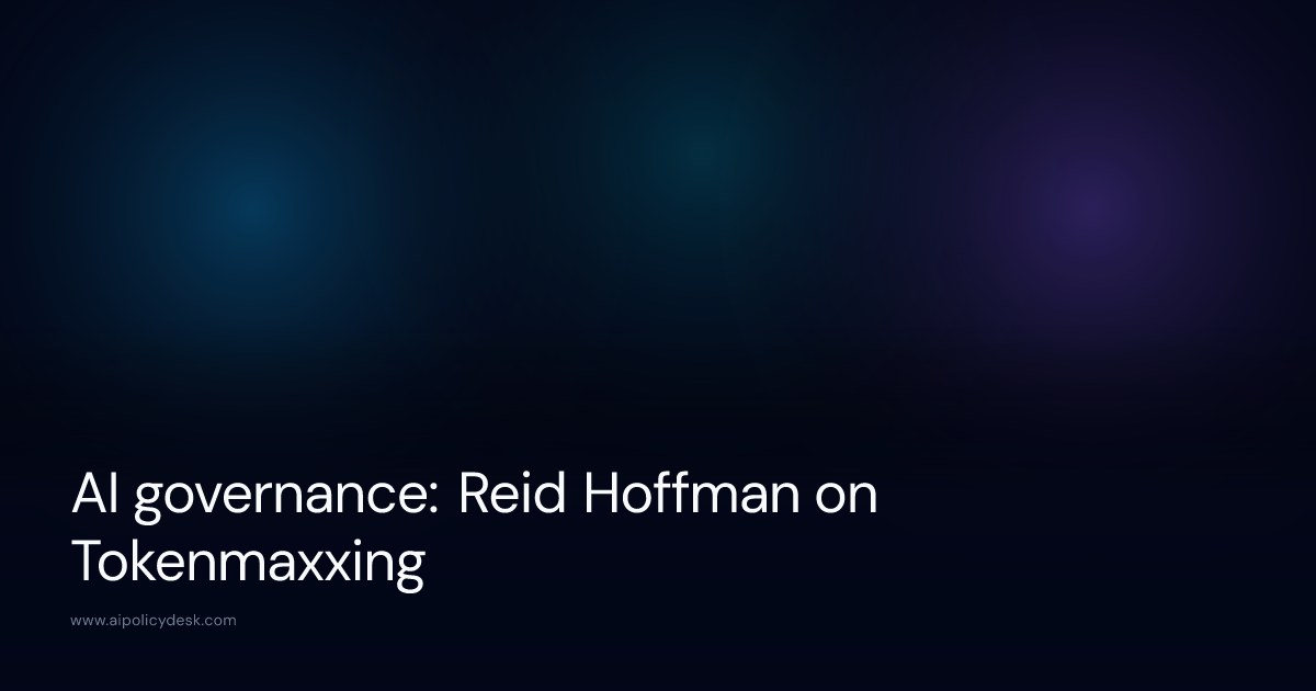 AI governance: Reid Hoffman on Tokenmaxxing