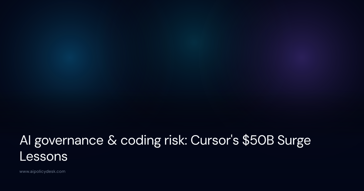 AI governance & coding risk: Cursor's $50B Surge Lessons