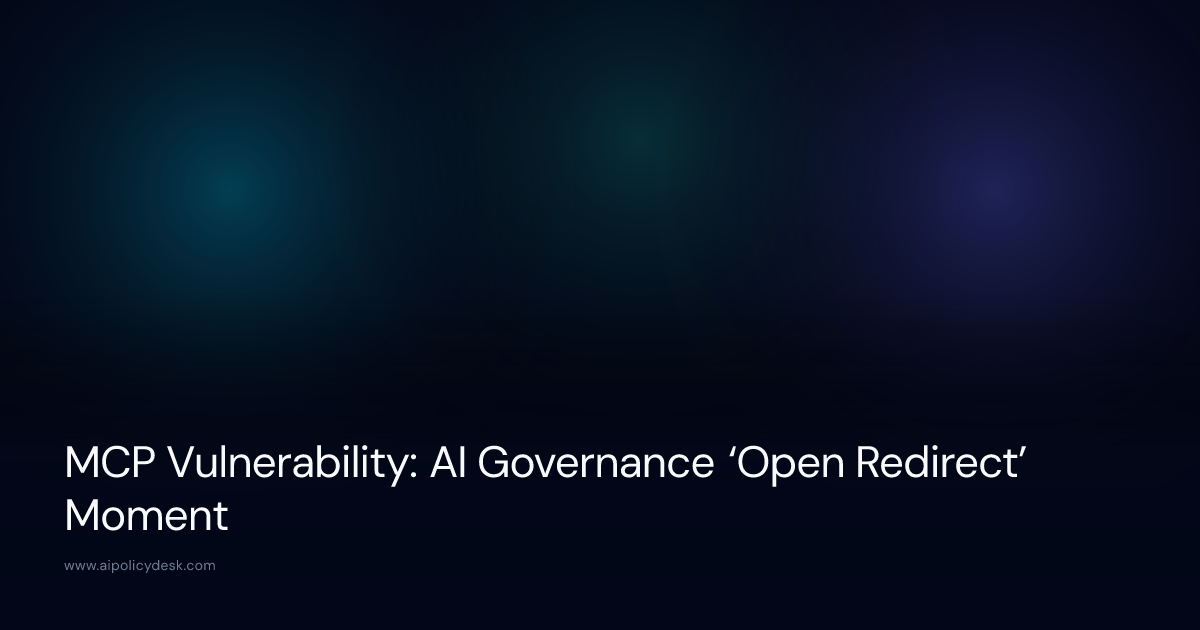 MCP Vulnerability: AI Governance ‘Open Redirect’ Moment