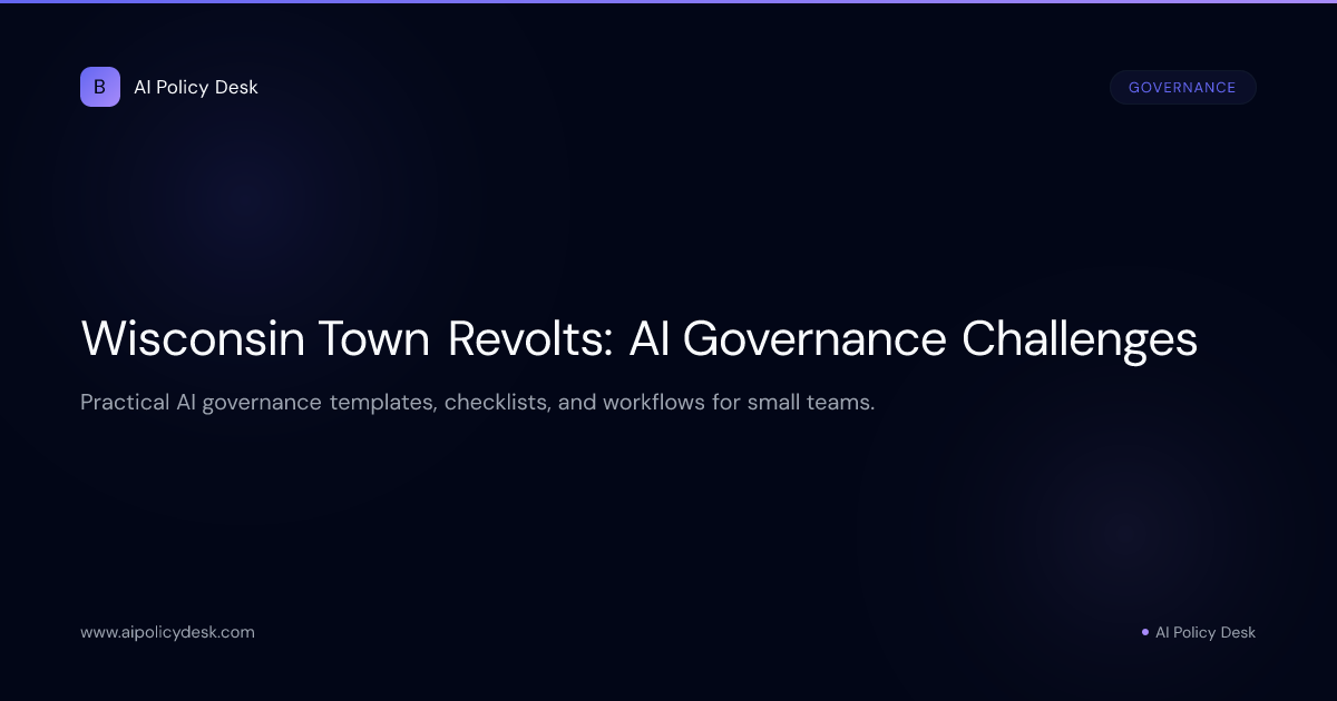 Wisconsin Town Revolts: AI Governance Challenges