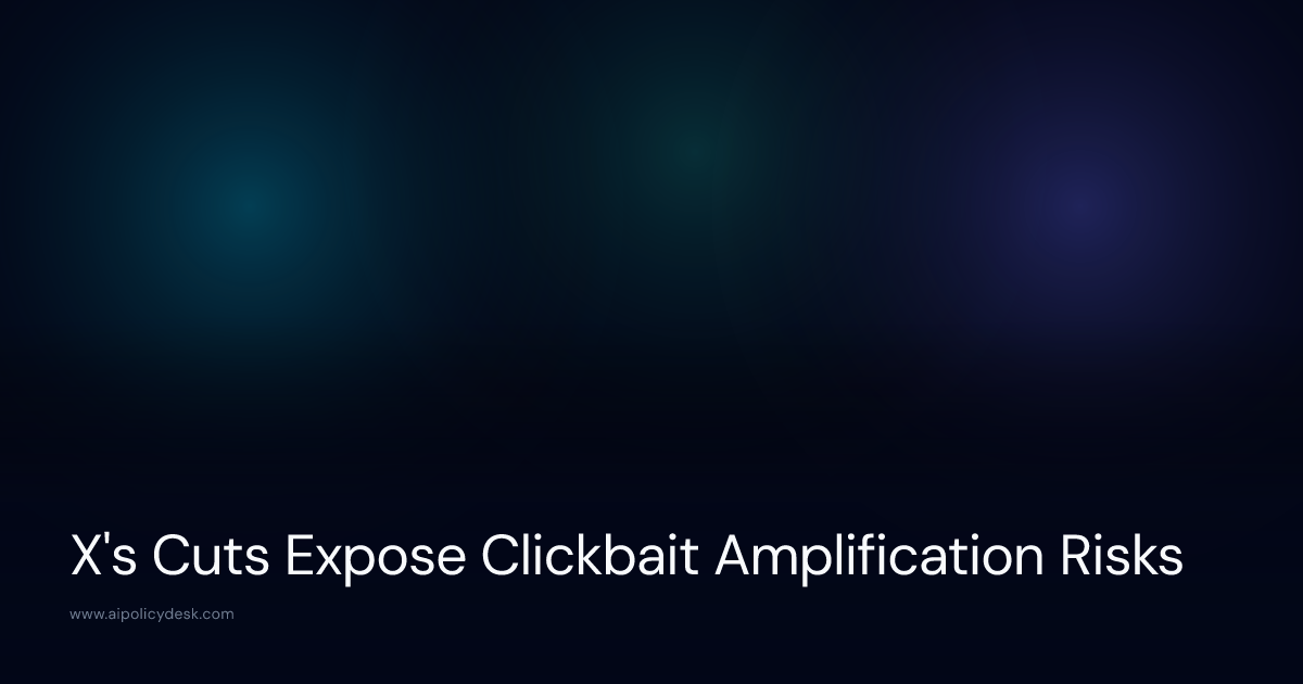 X's Cuts Expose Clickbait Amplification Risks