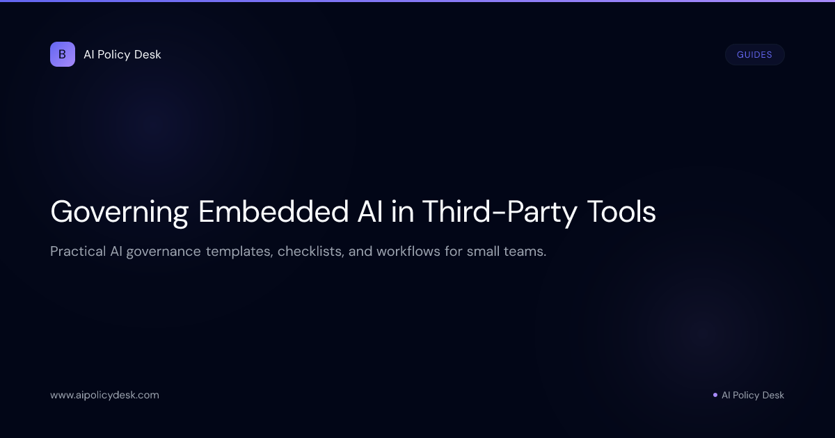 Governing Embedded AI in Third-Party Tools