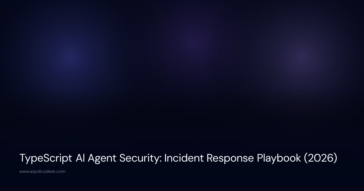 TypeScript AI Agent Security: Incident Response Playbook (2026)