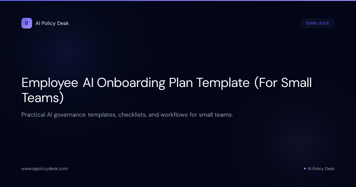 Employee AI Onboarding Plan Template (For Small Teams)